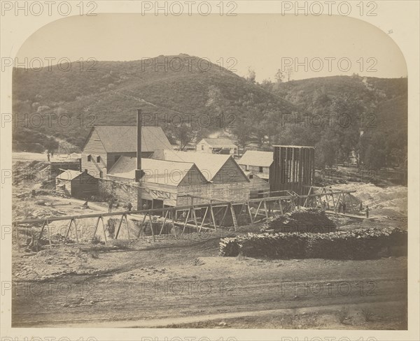 Mt. Ophir Mill; Carleton Watkins, American, 1829 - 1916, 1860; Salted paper print; 33.3 x 41.6 cm 13 1,8 x 16 3,8 in