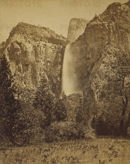 Bridal Veil; Carleton Watkins, American, 1829 - 1916, 1865 - 1880; Albumen silver print