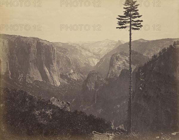 Yosemite Valley from the Best General View; Carleton Watkins, American, 1829 - 1916, Yosemite, California, United States; 1866