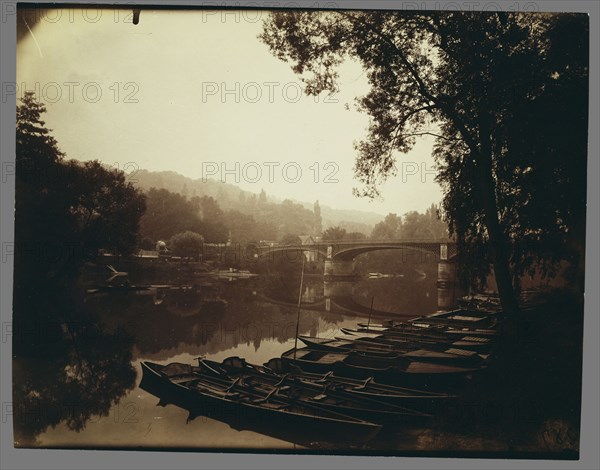 The Marne at La Varenne; Eugène Atget, French, 1857 - 1927, La Varenne, France; 1926; Gelatin silver printing-out paper print