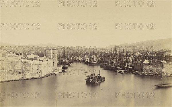 Marseilles; Édouard Baldus, French, born Germany, 1813 - 1889, Marseille, France; 1850 - 1860; Albumen silver print