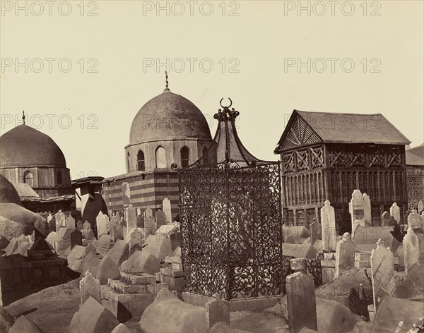 Groupes de Tombeaux - Damas; Félix Bonfils, French, 1831 - 1885, Damascus, Syria; 1872; Albumen silver print