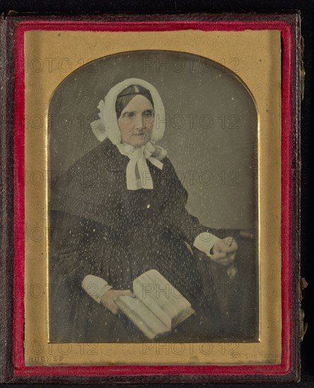 Portrait of a Seated Woman; Cornelius Jabez Hughes, British, 1819 - 1884, 1849 - 1855; Daguerreotype, hand-colored