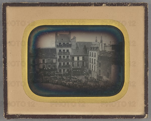 Festival in a French village; French; about 1855; Daguerreotype