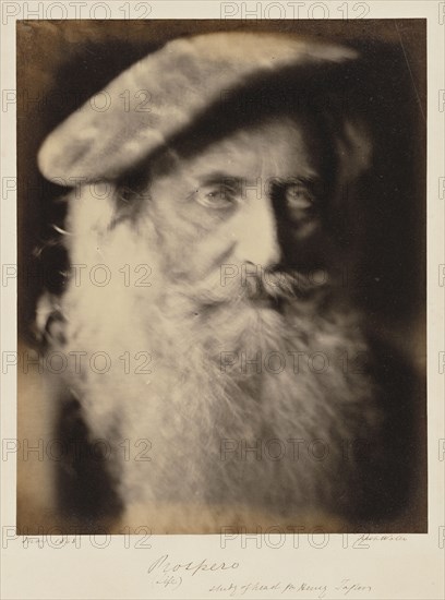 Prospero; Julia Margaret Cameron, British, born India, 1815 - 1879, Freshwater, Isle of Wight, England; May 1865; Albumen