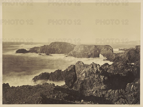 Coast View off Mendocino; Carleton Watkins, American, 1829 - 1916, negative 1863; print about 1866; Albumen silver print