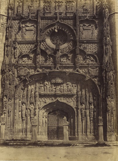 Facade of San Pablo, Valladolid; Charles Clifford, English, 1819,1820 - 1863, 1853; Albumen silver print