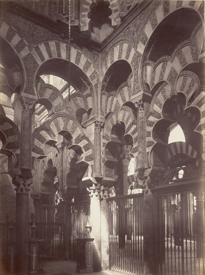 Vista interior del Mihrab o Santuario de la Mezquita; Juan Laurent, French, 1816 - 1892, Cordoba, Spain; 1875; Albumen silver