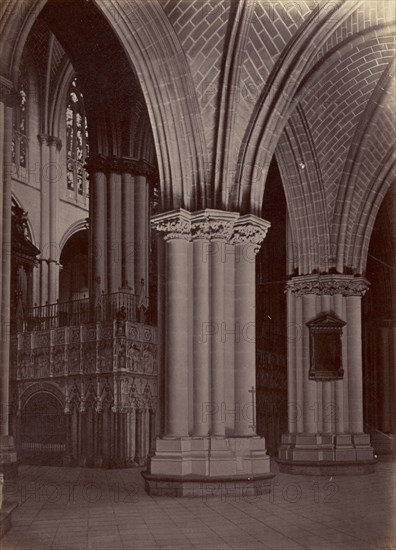Vista interior de la catedral, Toledo; Juan Laurent, French, 1816 - 1892, Toledo, Spain; 1865; Albumen silver print