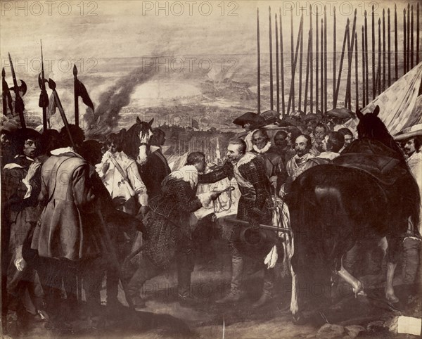Velazquez. La reddition de la ville de Breda. Les Lances., au Musee du Prado, Juan Laurent, French, 1816 - 1892, Prado, Spain