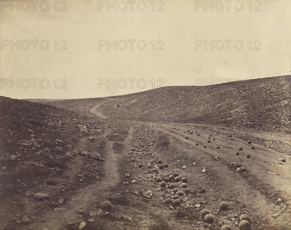 Valley of the Shadow of Death; Roger Fenton, English, 1819 - 1869, Crimea, Ukraine; April 23, 1855; Salted paper print