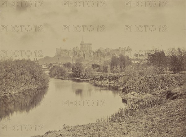 Windsor Castle - From the Meadows; Arthur James Melhuish, English, 1829 - 1895, Windsor, Great Britain; 1856; Albumen silver