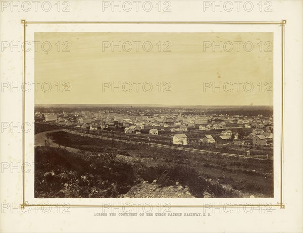 Lawrence, Kansas, from Mount Ariad; Alexander Gardner, American, born Scotland, 1821 - 1882, 1867; Albumen silver print