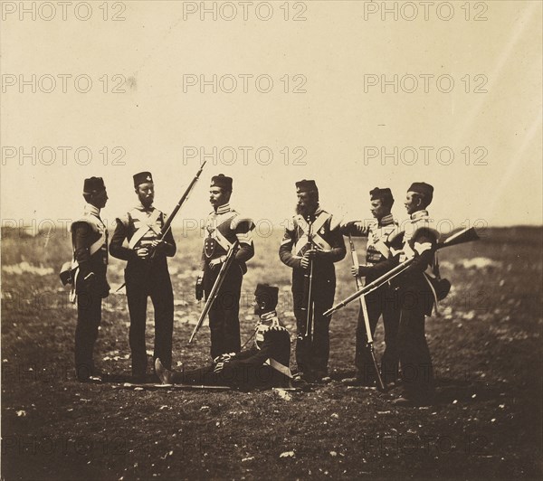 Men of the 68th Regiment; Roger Fenton, English, 1819 - 1869, 1855; Albumen silver print