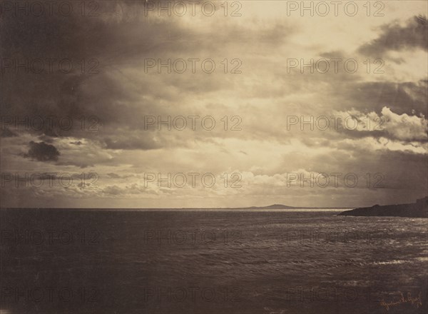 Cloudy Sky - Mediterranean Sea, Ciel Charge - Mer Mediterranee, Gustave Le Gray, French, 1820 - 1884, Sète, France; 1857