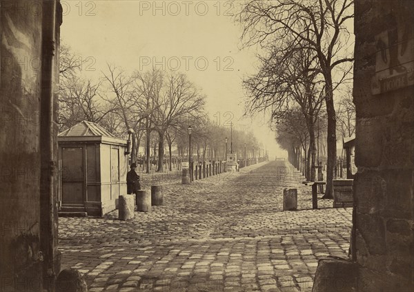 Marché aux chevaux, The Horse Market, Charles Marville, French, 1813 - 1879, Paris, France; negative 1860s; print after 1871