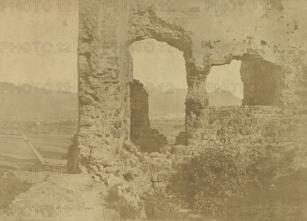 Les Sept Montagnes Vues et Ruines du Godesberg; Charles Marville, French, 1813 - 1879, Louis Désiré Blanquart-Evrard French