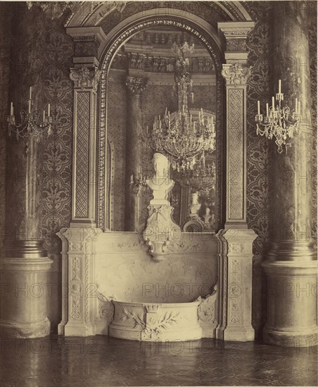 Interior of a Palace, probably the Hotel de Ville, Paris; Charles Marville, French, 1813 - 1879, Paris, France; 1860 - 1869