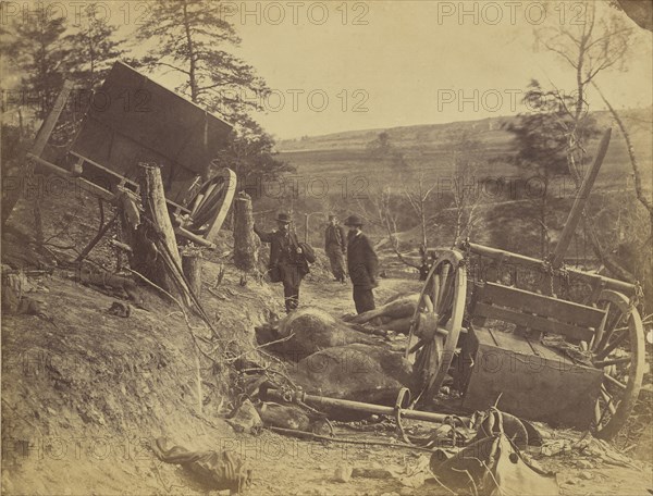 Scene of Battle, Fredericksburg, Virginia; A.J. Russell, American, 1830 - 1902, Fredericksburg, Virginia, United States; May 3