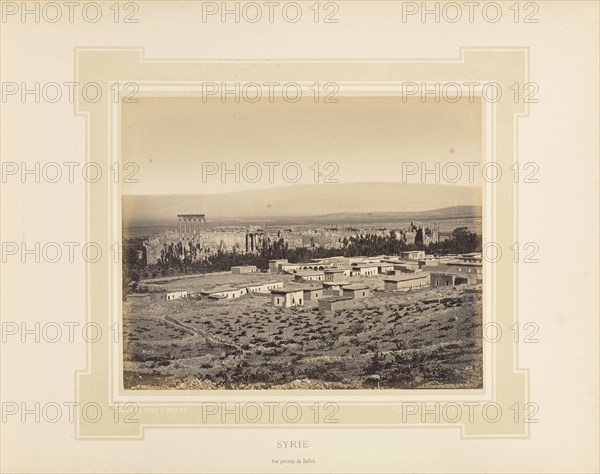 Syrie, Syria, Vue générale de Balbek; Félix Bonfils, French, 1831 - 1885, Alais, France; 1877; Tinted Albumen silver print