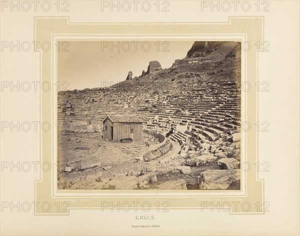 Grèce, Greece, Temple de Bacchus à Athènes; Félix Bonfils, French, 1831 - 1885, Alais, France; 1877; Tinted Albumen silver