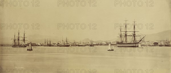 Entree du Piree; Baron Paul des Granges, French ?, active Greece 1860s, 1860 - 1869; Albumen silver print