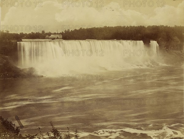 Waterfall; 1870s; Albumen silver print