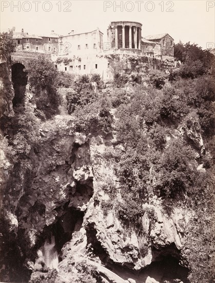 Temple of Vesta and Grotto of Neptune, Rome; Rome, Italy; about 1860 - 1870; Albumen silver print