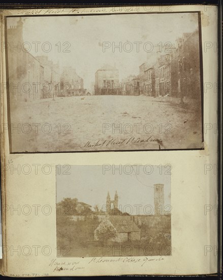 Market Street St. Andrews with the Old Tollbooth, looking West; Attributed to Dr. John Adamson, Scottish, 1810 - 1870