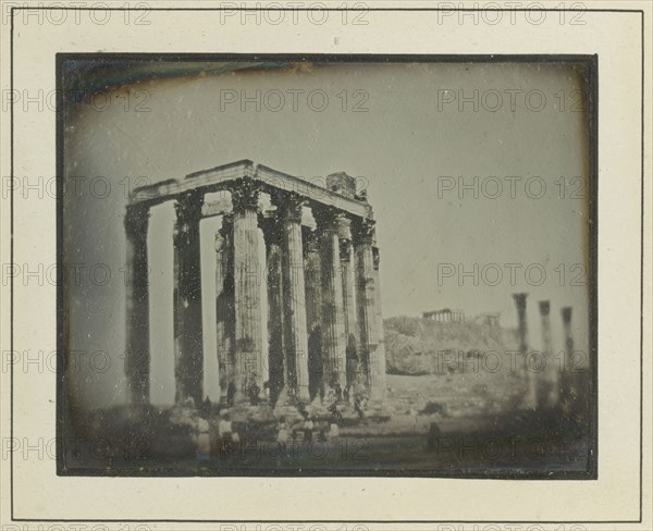 Temple of Olympian Zeus, Athens; Philippos Margaritis, Greek, 1810 - 1892, and Philibert Perraud, French, born 1815