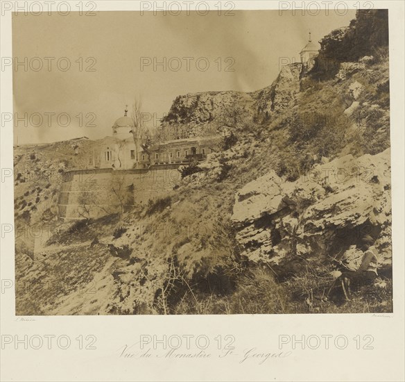 View of the Monastery of St. George, Vue du Monastere St. Georges, Léon-Eugène Méhédin, French, 1828 - 1905, 1855; Salted