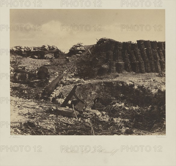 East Korniloff Battery, Batterie Est de Korniloff, Léon-Eugène Méhédin, French, 1828 - 1905, 1855; Salted paper print