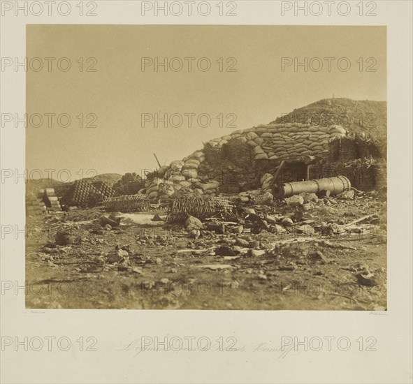 Quarters in the Korniloff Redoubt, Logements dans le Redoute Korniloff, Léon-Eugène Méhédin, French, 1828 - 1905, 1855; Salted