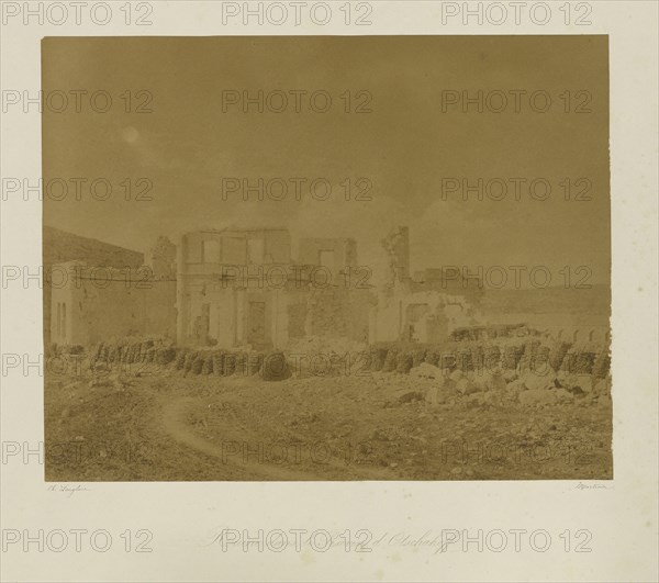 Ruin in the Olschakoff Ravine, Ruine dans le Ravin d'Olschakoff, Jean-Charles Langlois, French, 1789 - 1870, 1855; Salted