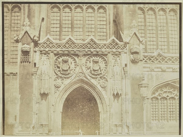 King's College Chapel, Cambridge; William Henry Fox Talbot, English, 1800 - 1877, Cambridge, England; about 1844; Salted paper