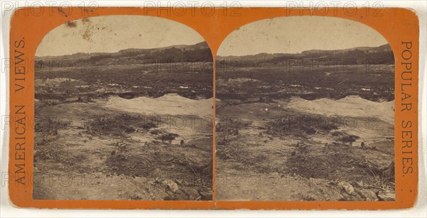 Williamsburg. Bed of Reservoir looking north; American; about 1864; Albumen silver print