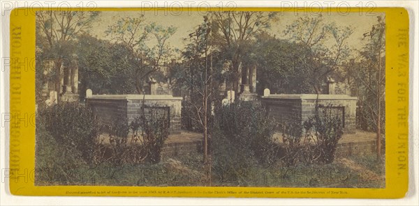 View of John C. Calhoun's Tomb, Charleston, S.C; Edward and Henry T. Anthony & Co., American, 1862 - 1902, 1865; Hand-colored
