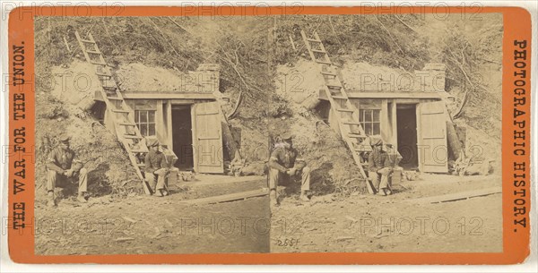 Bombproof Quarters of Maj. Strong, at Dutch Gap. 16th N.Y. Artillery; Edward and Henry T. Anthony & Co. American, 1862 - 1902