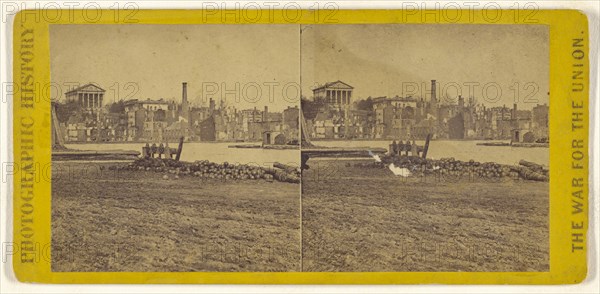 Ruins of the burnt district, from the Canal basin, Richmond, Va; Edward and Henry T. Anthony & Co., American, 1862 - 1902