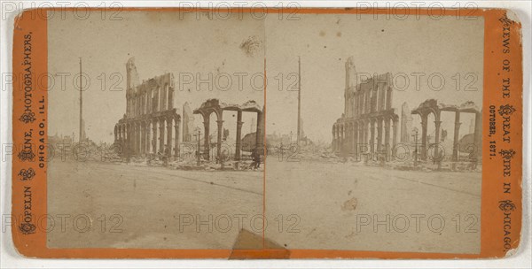 Great Fire in Chicago, October 9th, 1871.  ruins; Copelin & Hine; October 9, 1871; Albumen silver print