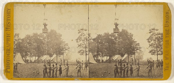 Prof. Lowe observing the Battle of Fair Oaks, Va. from his Balloon; Studio of Mathew B. Brady, American, about 1823 - 1896, May