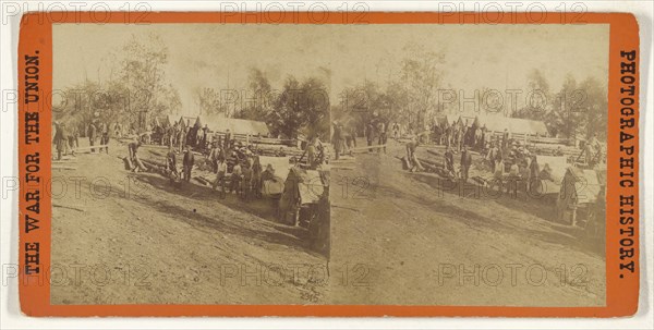 Building a Block House on Company Street, at Ft. Brady, Va; Studio of Mathew B. Brady, American, about 1823 - 1896, about 1862