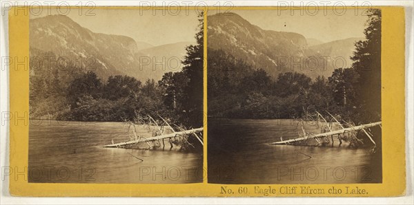 Eagle Cliff Efrom sic cho sic Lake; O.H. Cook, American, active 1870s, 1868; Albumen silver print