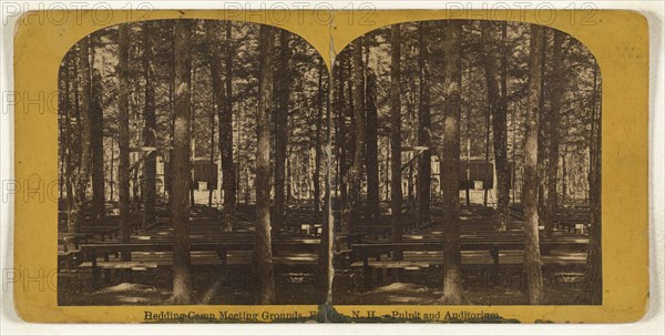 Hedding Camp Meeting Grounds, Epping, N.H., Pulpit and Auditorium; Oliver H. Copeland, American, 1836 - 1876, about 1875