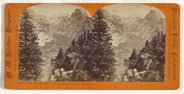 North from Union Point 3,500 feet above Yosemite Valley Cal; Walker & Fagersteen; about 1877; Albumen silver print