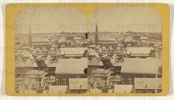 View of City, looking East from City Hall, Portland, Maine; Marquis Fayette King, American, 1835 - 1904, 1860s; Albumen silver
