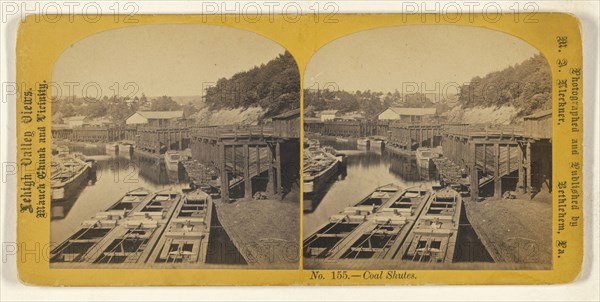 Coal Shutes. Pennsylvania; M.A. Kleckner, American, active Pennsylvania 1870s, 1870s; Albumen silver print