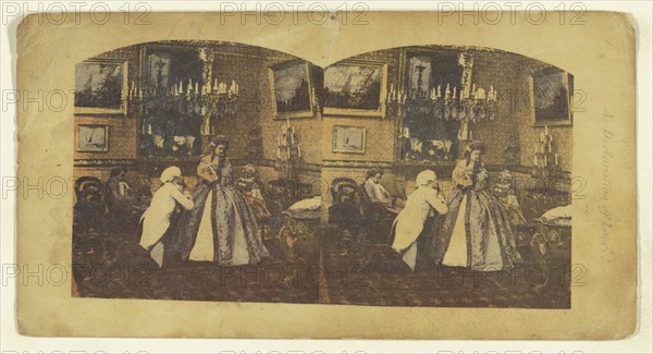 A Declaration of Love; Attributed to London Stereoscopic Company, active 1854 - 1890, about 1855; Photolithograph, colored