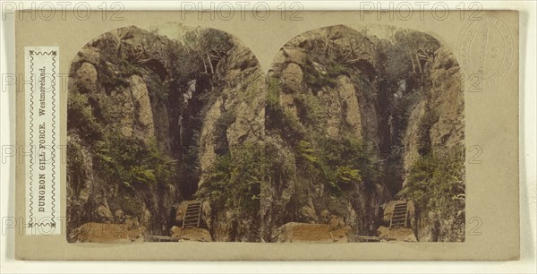 Dungeon Gill Force, Westmoreland; London Stereoscopic Company, active 1854 - 1890, about 1860; Hand colored albumen silver