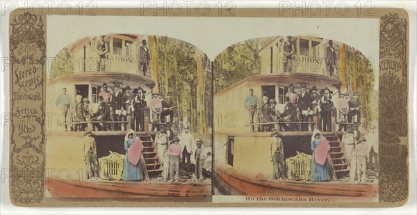 On the Ocklawaha River; American; 1865 - 1875; Hand-colored Albumen silver print